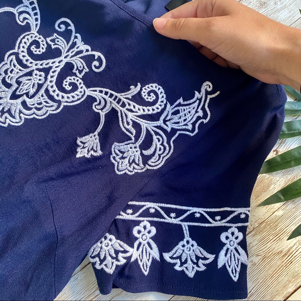 Lulu’s Navy Blue Embroidered Dress - Picture 4 of 7